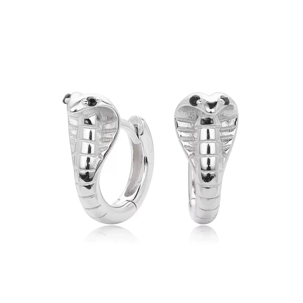 Oufer Cobra Shape Clicker 2PCS Hoop Earrings Oufer Cobra Shape Clicker 2PCS Hoop Earrings