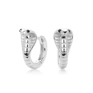 Oufer Cobra Shape Clicker 2PCS Hoop Earrings