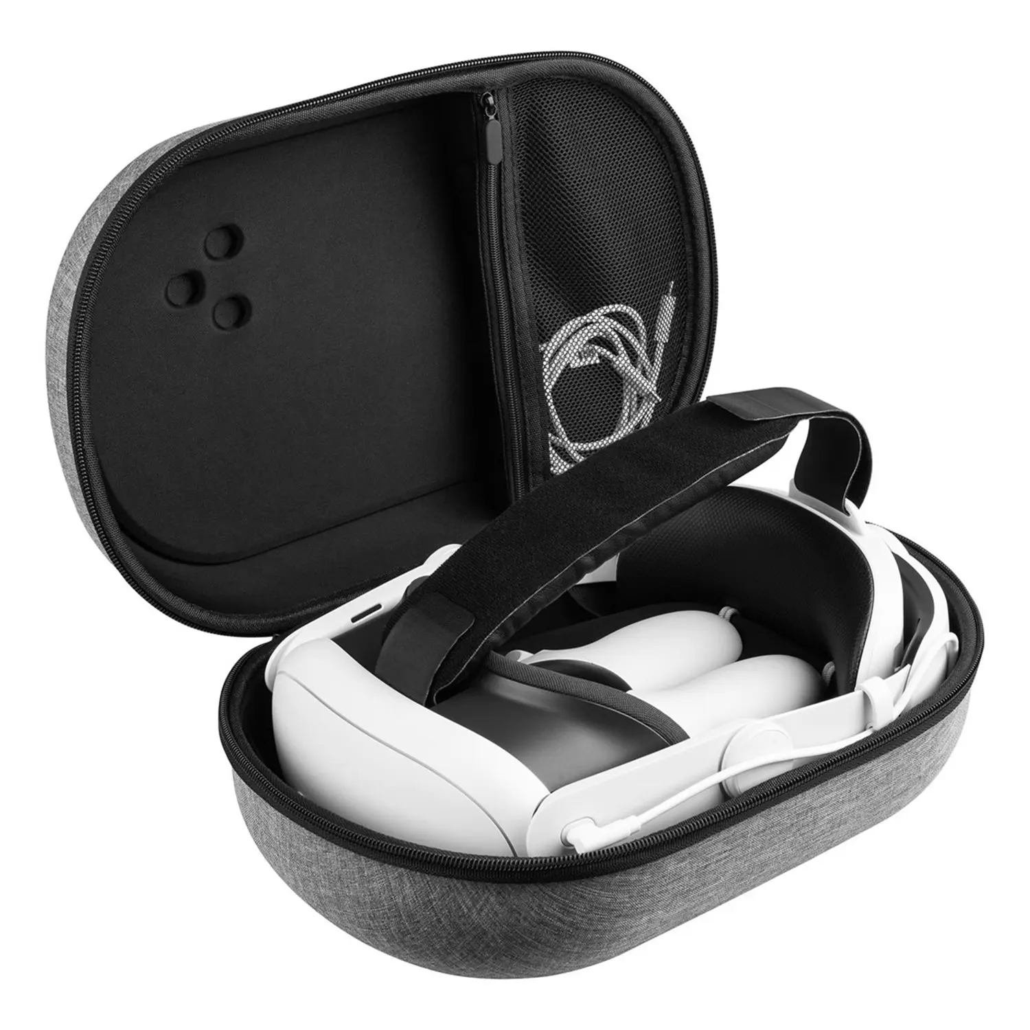 VR Headset Carrying Case for Meta Quest 3s/3, Durable Hard Shell Shockproof Protective Design with Protection, Mesh Pocket, Elastic Straps & Handle, Ideal for Secure Transport