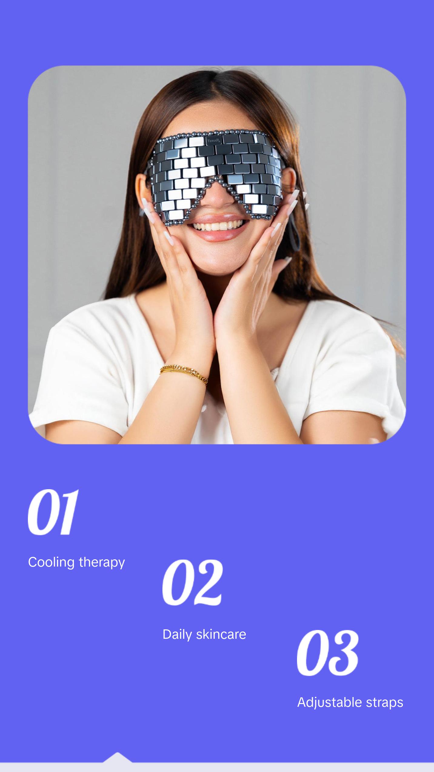 TeraRX Authentic Terahertz Stone Eye Mask for Cooling & Heating