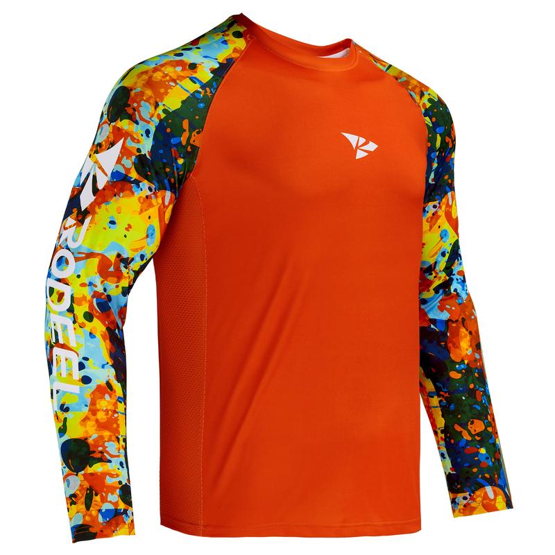 RODEEL 902 Long Sleeve Shirts Men UPF 50+ Sun UV Protection Lightweight Quick Dry Moisture Wicking Breathable Cooling Activewear for Outdoor Sport Gym Workout Hiking Camping Running Fishing Boating Construction Landscaping, Holiday Gift