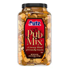 Utz Pub Mix, 42 Oz. Barrel, Savory Snack Mix with a Blend of Crunchy Flavors for a Tasty Party Snack, Resealable Container, Trans-Fat Free and Kosher Certified