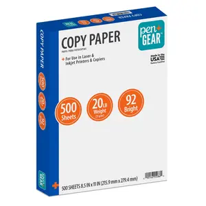 Pen + Gear Copy Paper – 8.5x11, 92 Bright, 20lb, 500 Sheets | White (Version 2 — Value-Forward, Practical Tone)