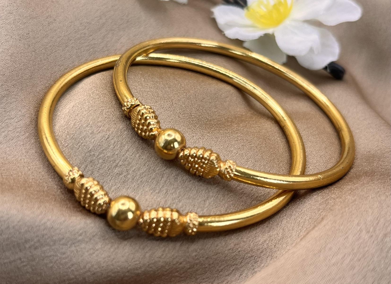 24k gold plated bangle set. PMB14. Sz 2.4