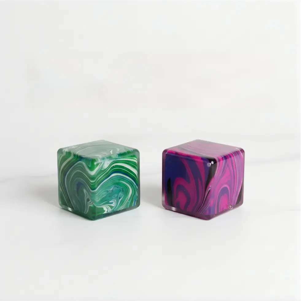 【KUTU】3Cm × 3Cm × 3Cm Smallest Squishy Mini Marble 3x3 Cube Fidget Block - BPA-Free, Pocket-Sized, High-Contrast Colors, 1-Hand Discreet Fidgeting, Fine Motor Skills Boost, Sensory Desk Toy for School