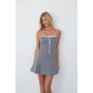 Liv Gingham Fit and Flare Mini Dress