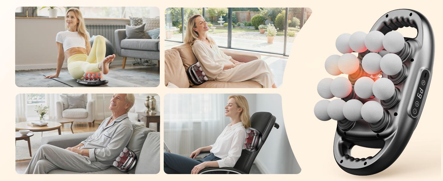 Merach 16-Head Massage Gun with 9 Modes, Deep Tissue Percussion with 30 Levels Quiet Muscle Massage Gun with Red Light Therapy for Full-Body Relaxation, Daily Use Gift Merach 16-Head Massage Gun with 9 Modes, Deep Tissue Percussion with 30 Levels Quiet Muscle Massage Gun with Red Light Therapy for Full-Body Relaxation, Daily Use Gift