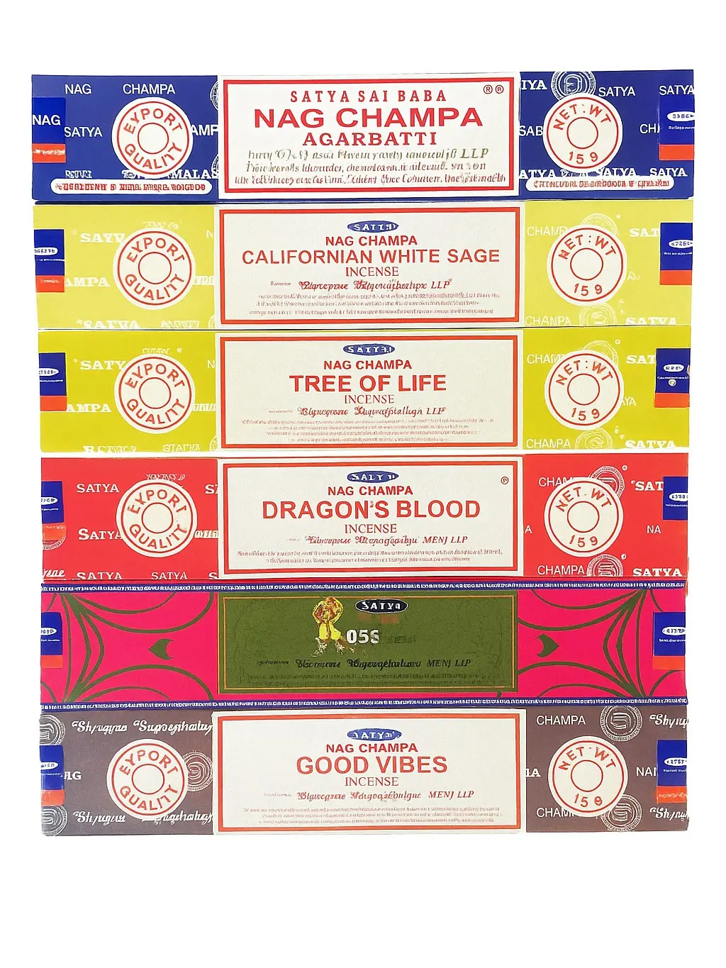 Satya Premium Mix Assorted Incense Sticks Set of 6 & 12 Pack with 1 Incense Holder for Meditation Aromatherapy Healing Ideal for Relaxation with free incense holder