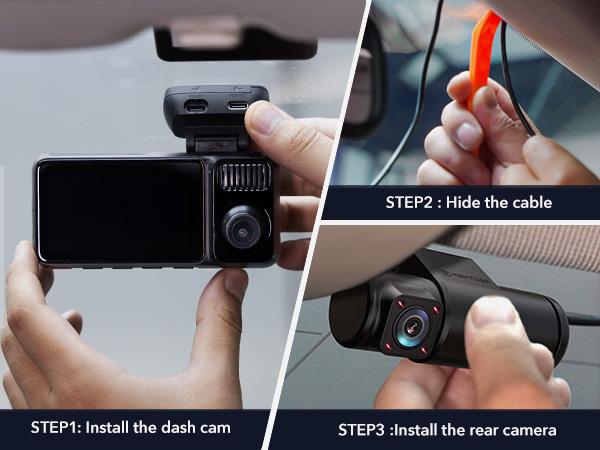 REDTIGER F17 Plus 4 Channel Dash Cam 2.7K+1080P*3 STARVIS 2 128GB Card 360° Front Inside Rear IR Night Vision 5GHz WiFi GPS Voice Control Touchscreen Parking Mode Holiday Haul