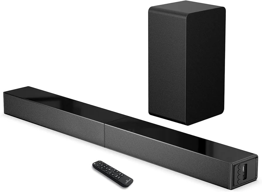2.1 CH Sound Bar with Subwoofer, 31" Soundbar for Smart TV with HDMI, Optical, AUX, Bluetooth, USB - Surround Sound System