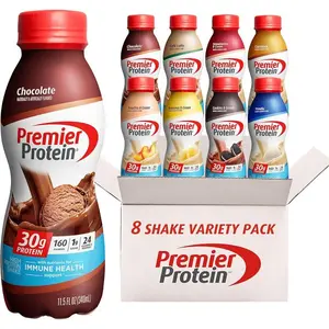 High Protein Nutrition Shake Variety Pack 30g Protein No Added Sugar Ready to Drink Immune Support 11 fl oz 8 Pack