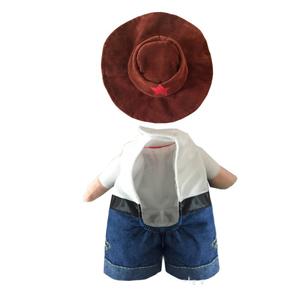 【Pet Supplies】Generic Cowboy Dog Cat Costume with Hat for Halloween Christmas Birthday Events Funny Pet Outfit for Kittens Puppies Size S Easy Wear Party Fun