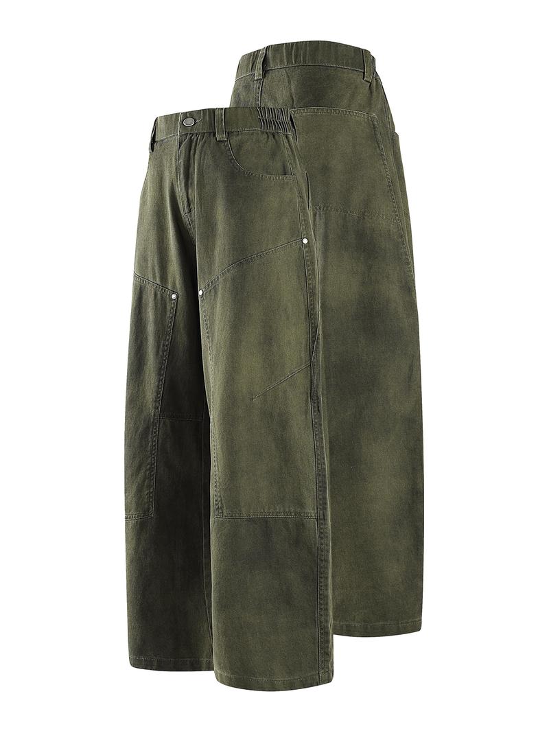 CCCMAI Men's Loose-Fit Denim Jeans, Washed Distressed Casual Long Pants with Vintage Finish, All-Season Straight Leg Jeans for Men, Menswear Trouser Streetwear CCCMAI Men's Loose-Fit Denim Jeans, Washed Distressed Casual Long Pants with Vintage Finish, All-Season Straight Leg Jeans for Men, Menswear Trouser Streetwear