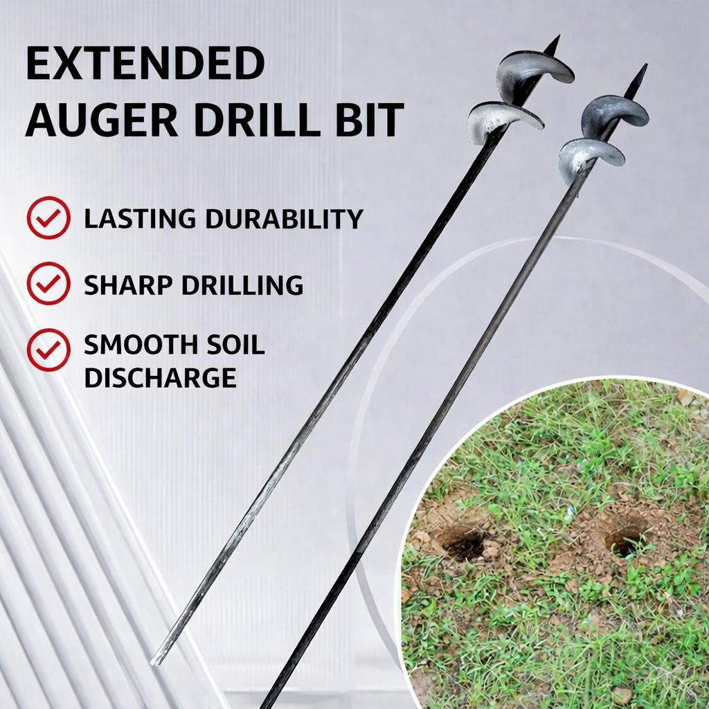 Auger Drill Bit for Planting Garden Spiral Hole and Bulb Planter Tool for Post Hole Digger Bulb Bedding Digging Plant Rapid Planter