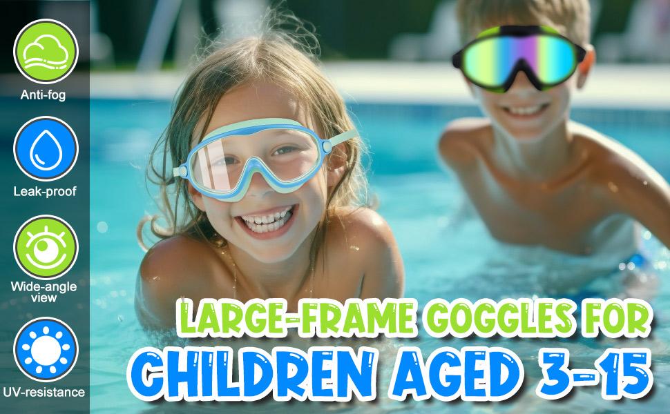 Rantizon Swim Goggles 2 Pack for Kids - Wide View, Anti-Fog, UV Protection, Comfortable Fit, Suitable for Ages 3-15, Easy to Wear, No Leaking dealsforyoudays Rantizon Swim Goggles 2 Pack for Kids - Wide View, Anti-Fog, UV Protection, Comfortable Fit, Suitable for Ages 3-15, Easy to Wear, No Leaking dealsforyoudays
