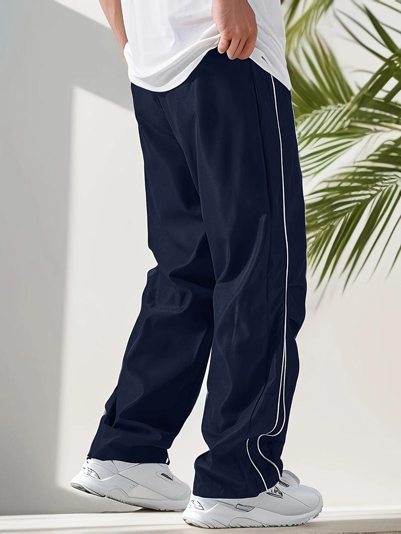 Loose Sports Pants Men's Trousers Grey Side Stripeswith Gold Accent Stripe Comfortable DesignAthleisure Style Bottoms Athletic Bottoms Gymwear Halloween Gifts