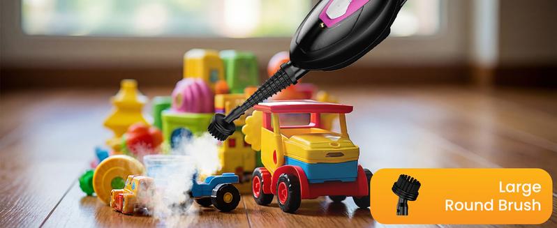 10-in-1 Steam Mop 1550W Detachable Handheld Cleaner for Hardwood Carpet Tile Grout Windows 16FT Cord 2 Washable Pads Multi-Purpose Steamer