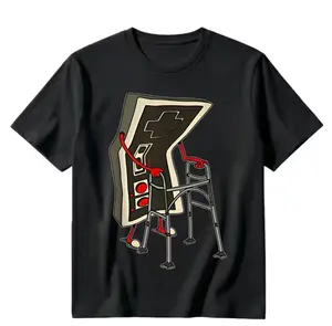 Unisex Retro NES Controller With Walker Funny Graphic T-Shirt | 80s 90s Gamer Nostalgia Humor Tee, Casual Cotton Shirt for Gamers, Retro Gaming Enthusiasts & Millennial Gamers