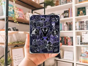 Dark Romance Kindle Insert with Sparkly Overlay, Villain Romance Clear Kindle Case Insert, Spicy Bookish Reader Decor