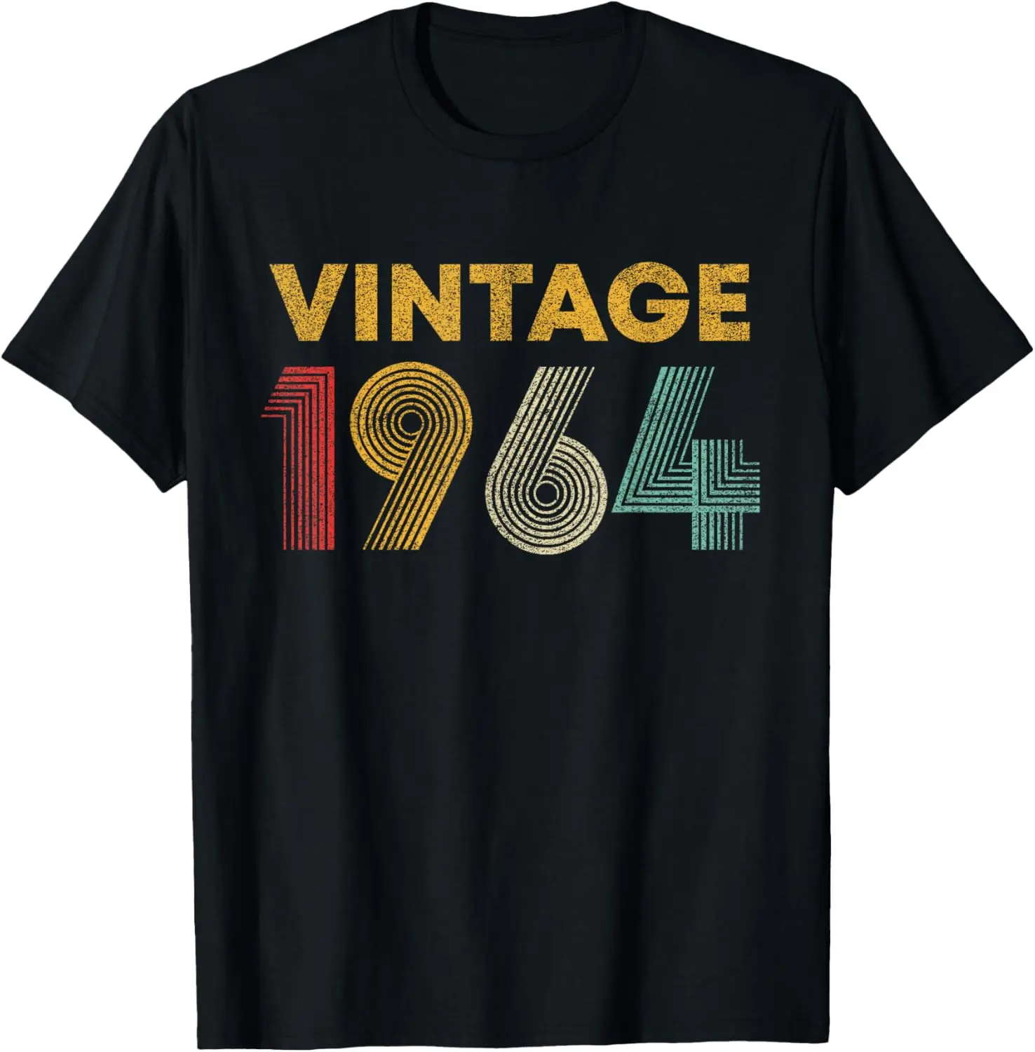 Women's 100% Cotton Everyday Graphic T-Shirt Top, 62nd Birthday Event Gift for 1964 Vintage Lovers Lady, Distressed Funny Designs