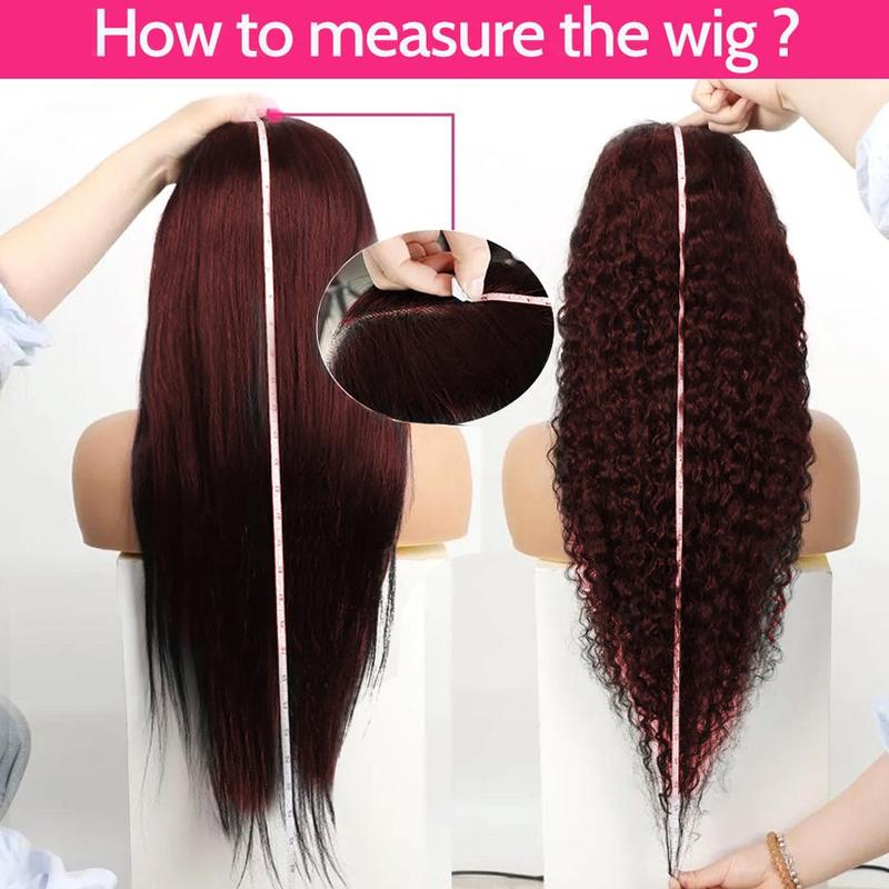 YAWAWE Hair Water Wave Reddish Brown Wear Go Glueless Wig with Drawstring Effortless Install 13x6 Lace Frontal Wigs Pre-plucked Pre-bleached Transparent Lace Wigs Human Hair for Women