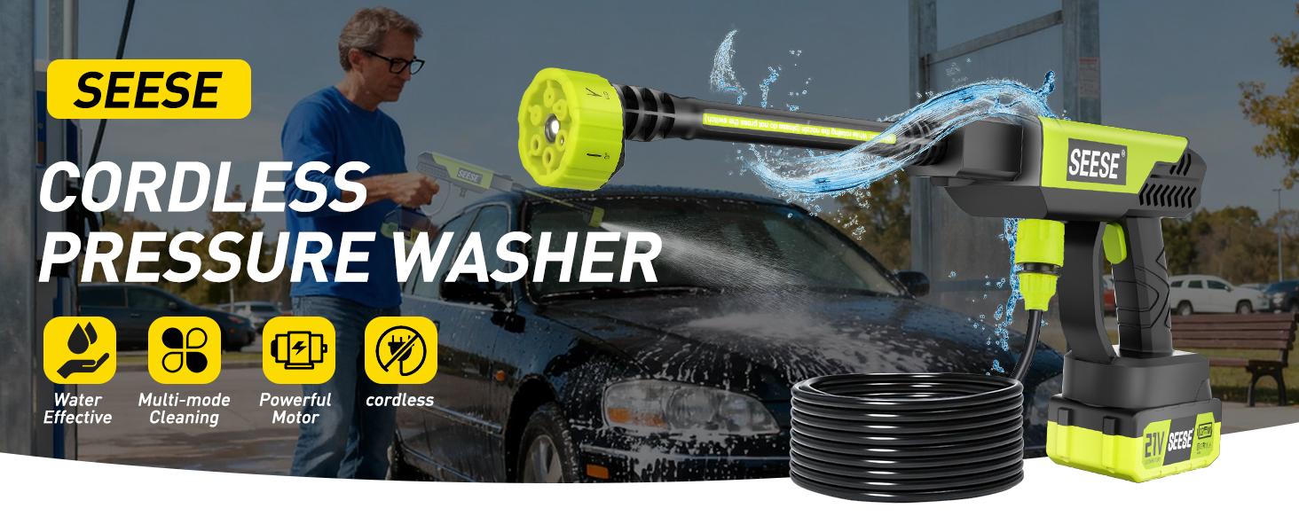 【FathersDayGift】SEESE Cordless Pressure Washer and Single Port Charger Base, Bottle Portable Washer for Car,Home Cleaning & Garden Watering Holiday gifts 【FathersDayGift】SEESE Cordless Pressure Washer and Single Port Charger Base, Bottle Portable Washer for Car,Home Cleaning & Garden Watering Holiday gifts