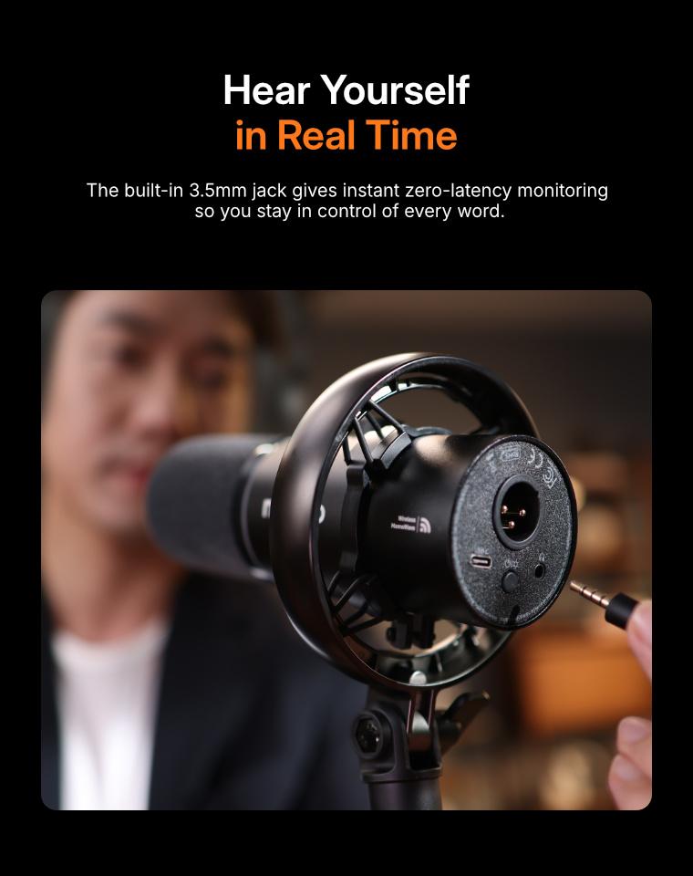 Maono PD200W Hybrid Wireless USB and XLR microphone for PC, Android smartphone, tablet, and Camera, Consoles, perfect for all podcasters, live streamers, gamers, and content creators.