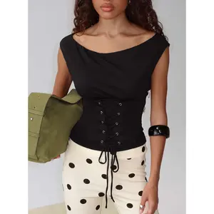 Unbothered Corset Top Black