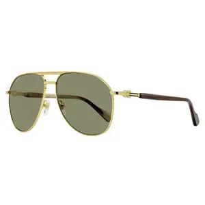 Gucci Classic Pilot Sunglasses GG1220S 002 Gold/Horn 59mm