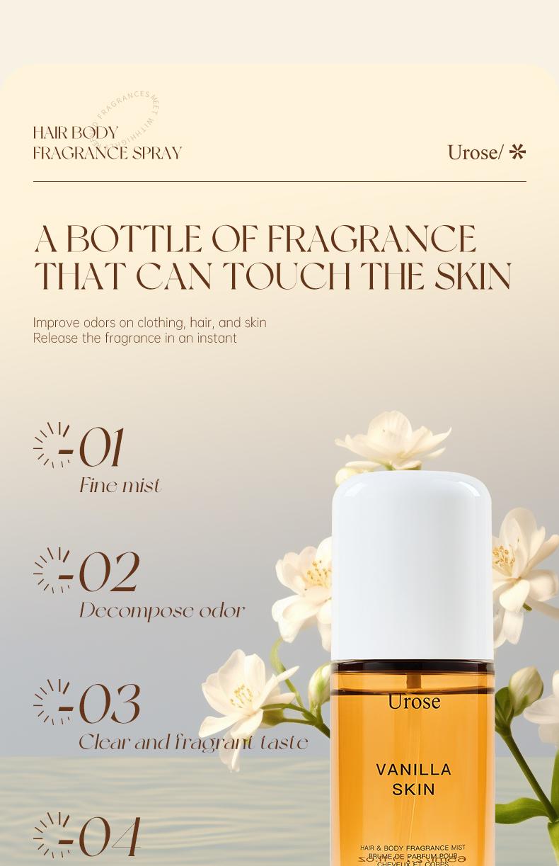 Unisex Vanilla Body Spray-Body & Hair Fragrance Mist Aroma Cologne 65ml Perfume