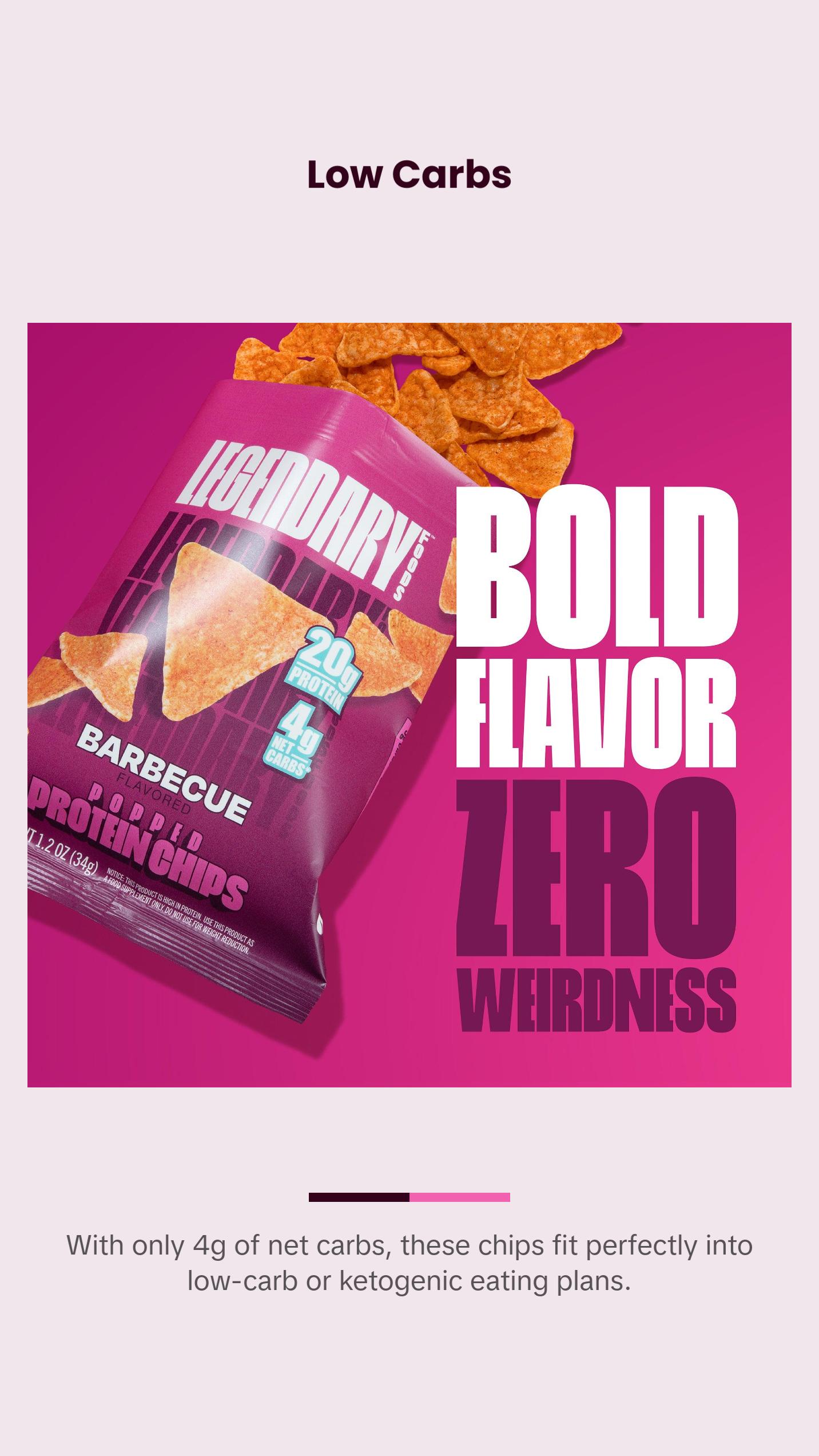 Barbecue Popped Protein Chips Snack Crispy - 7 pack