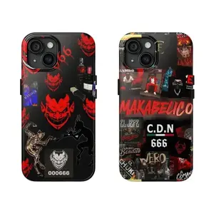 CDN 666 El Makabelico Mexican Rap Music Artist Merch Tough Phone Case. Edgy Streetwear Aesthetic Heavy Duty Shockproof Protective Smartphone Cover for iPhone 17 Pro Max 16 Air 15 14 13 12 11.