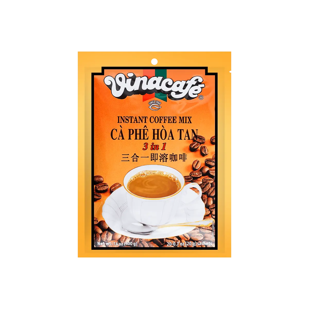 VINACAFE Vietnamese 3-in-1 Coffee Mix 400g - Rich Aroma Instant Coffee Blend