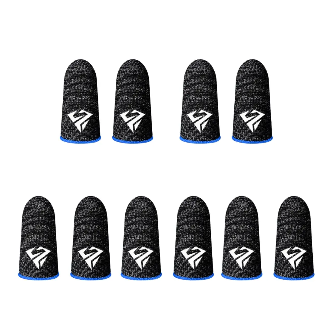 5 Pairs Mobile Game Fingertip Gloves For PUBG Gamer Anti-slip Touch Screen Finger Sleeve Sweatproof Breathable Gaming Finger Cover Gaming Items Gaming Accessories Gaming Stuff