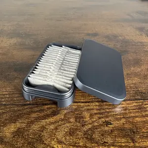 Tinz Cans - Rectangle Zyn Can Bottle Opener Slim Metal Holds 35 Pouches Water Resistant Metal Snus Can