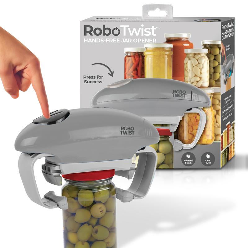 RoboTwist Automatic Jar Opener, Deluxe Accessibility Model with Enhanced Torque, Hands-Free Electric Opener for All Jar Sizes – Ideal for Limited Grip Strength and Easy for Anyone to Use