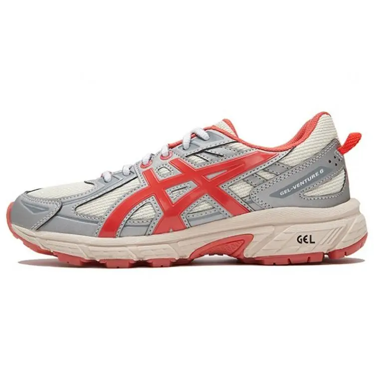 ASICS GEL Venture 6 Kirsh Silver Red Cream Versatile Low Top Sneakers Women's 1202A263-200