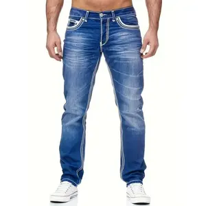 Comfy Street Style Denim New Year physical exercise Pants - Distressed, With Multiple Pockets, Fashionable and Casual Wear for Men Jeans Streetwear