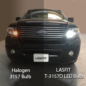 Lasfit 3157 3057 4057 4157 CANBUS Error Free Anti Hyper Flash Switchback LED Turn Signal Light Dual Color Bulb, 2 Bulbs