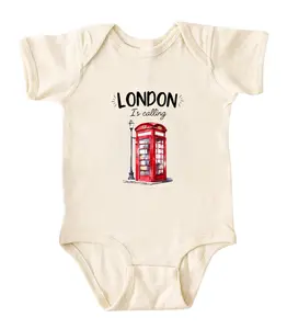 London Is Calling Baby Onesie, Funny Quotes Baby Clothing, Cotton Baby Bodysuit, Baby Shower Gifts