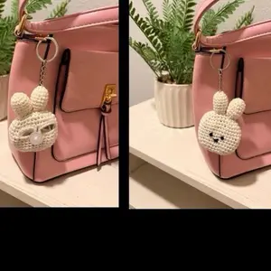Little Miffy Pouch Keychain - Adorable Crochet Bunny Charm for Handbags and Accessories
