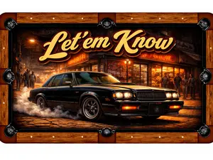 Let'em Know Custom Pool Table Cloth