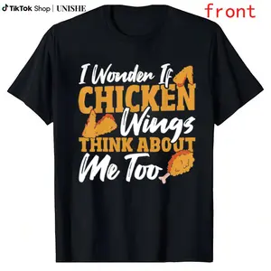100% Cotton Yummy Chicken Wing Shirt for Casual Wear