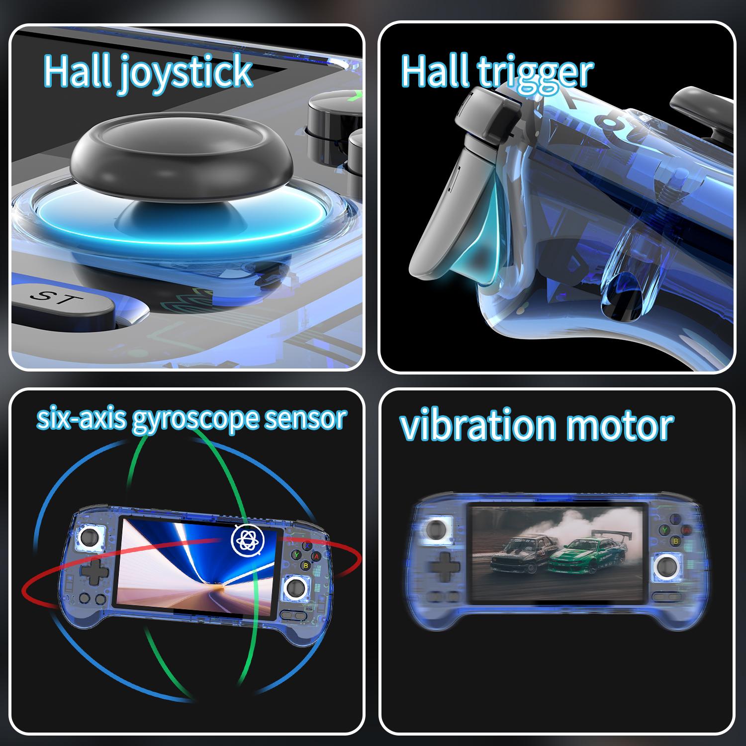 ANBERNIC RG556 Handheld Game Console Unisoc T820 Android 13 5.48 inch AMOLED Screen 5500mAh WIFI Bluetooth Retro Video Players RG556 The Best Gift