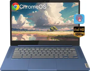 Lenovo Slim 3 Chromebook Laptop for Business Student, 14'' FHD IPS Touchscreen, 8-Core MediaTek Kompanio 520 Processor, 4GB RAM, 64GB eMMC, Wi-Fi 6, Bluetooth, Chrome OS, Abyss Blue