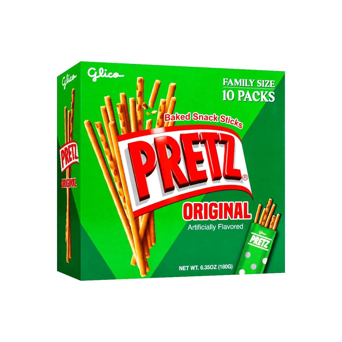 GLICO Original Pretz - Baked Pretzel Sticks, 10 Pieces, 6.35oz
