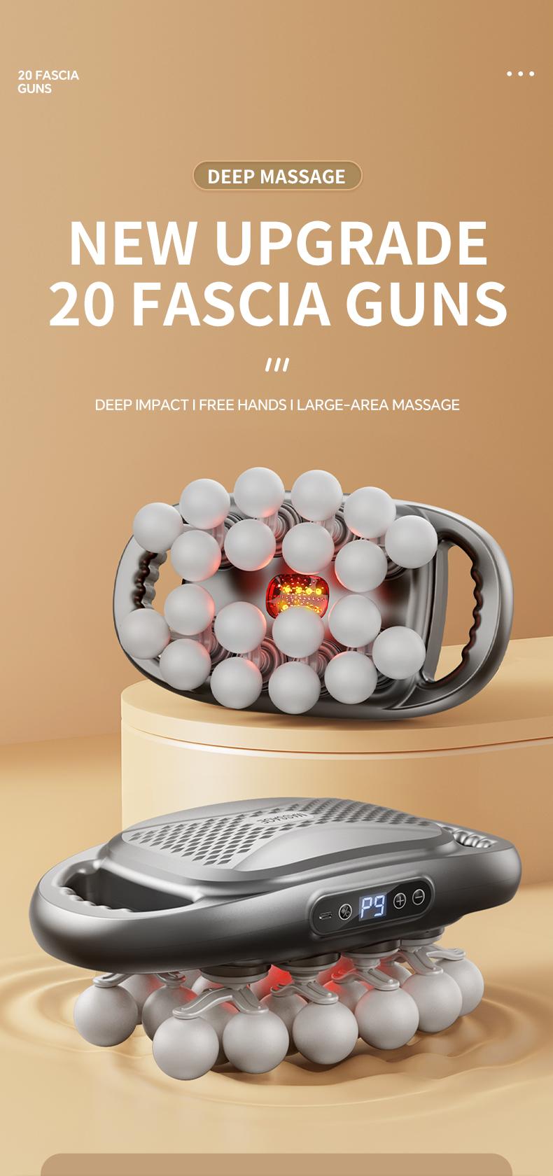 BENBO 20-Ball Massage Gun with 30 Levels & 9 Modes, Quiet Muscle Massager for Back, Shoulders, Legs & Feet, Adjustable Intensity for Daily Relaxation BENBO 20-Ball Massage Gun with 30 Levels & 9 Modes, Quiet Muscle Massager for Back, Shoulders, Legs & Feet, Adjustable Intensity for Daily Relaxation