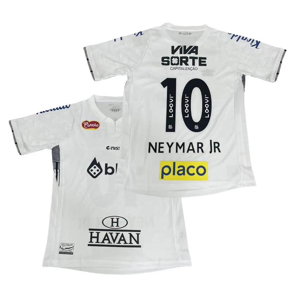 NO.10 Neymar JR 25 26 Santos FC Home Short Sleeve Jersey Soccer