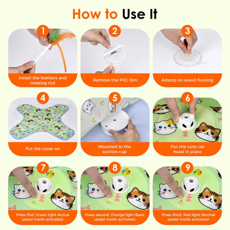 Chtoocy Hide and Seek Interactive Cat Toys,Moving Concealed Wand Feather, Rechargeable Cat Toy,Indoor Exercise Kicker for All Breeds Chtoocy Hide and Seek Interactive Cat Toys,Moving Concealed Wand Feather, Rechargeable Cat Toy,Indoor Exercise Kicker for All Breeds