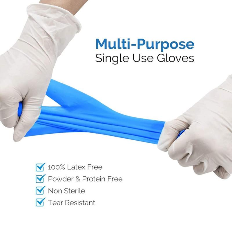Basic (Case of 1000) Medical Synmax Vinyl Exam Gloves - Latex-Free & Powder-Free -Baking and Food Preparation Use - Hand, Rubber, Cleaning, Durable Material